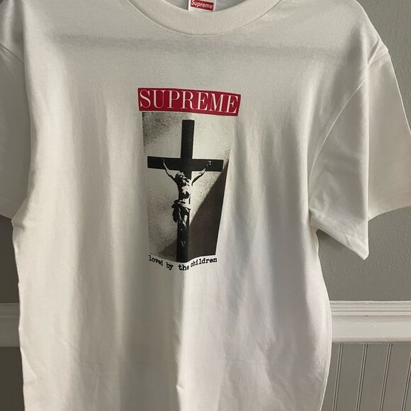 NEW WITH TAGS SUPREME Loved by the Children White T-Shirt Men's Size Small - Picture 4 of 11